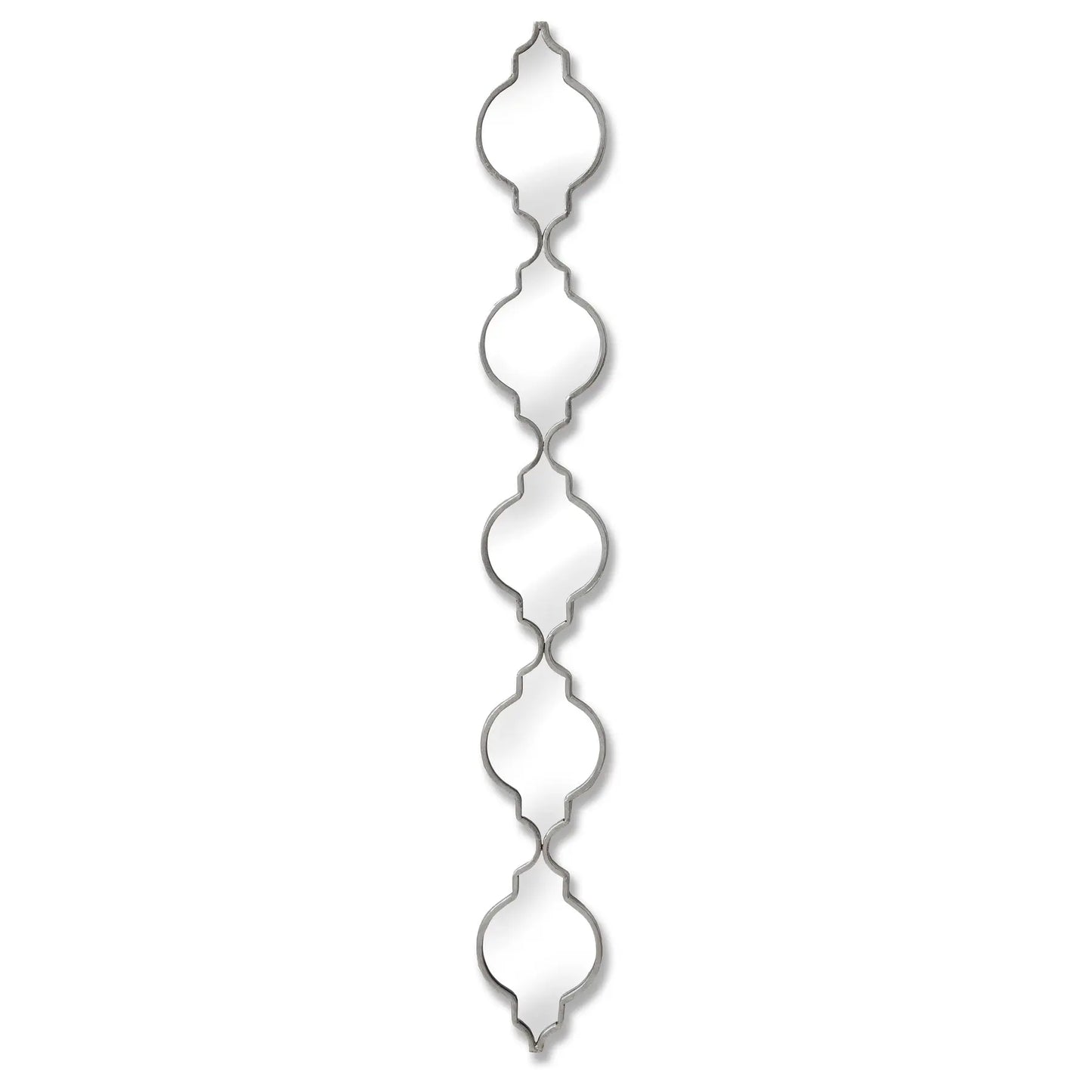Silver Quarterfoil Decorative Hanging Mirror Makur Interior