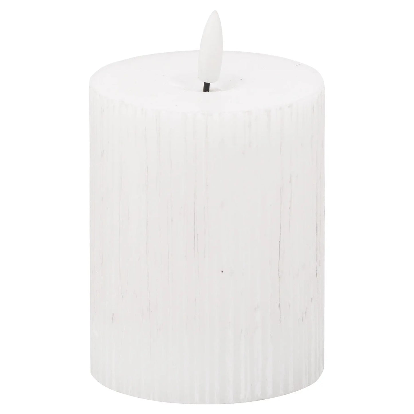 Luxe Collection Natural Glow 3x4 Textured Ribbed LED Candle Makur Interior