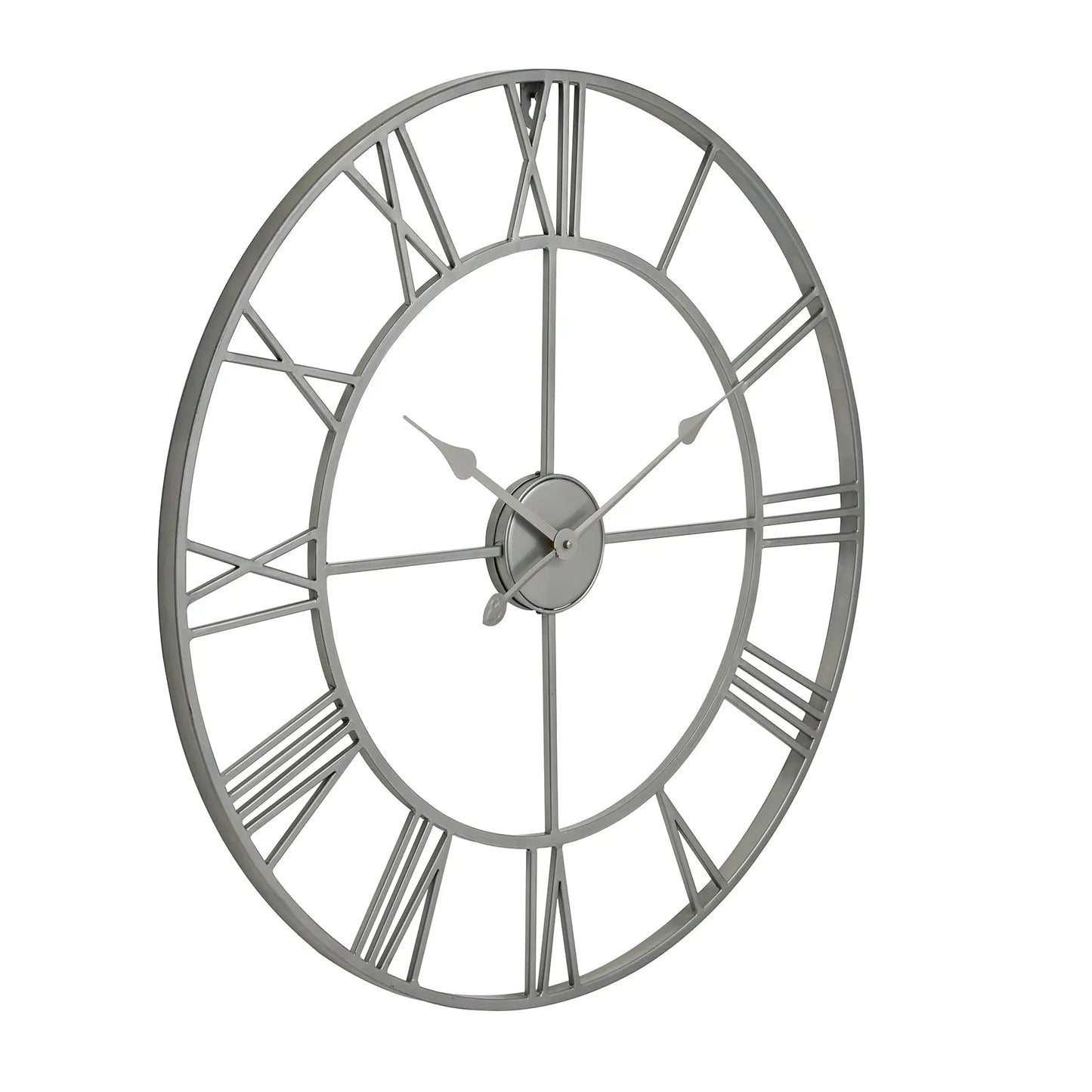 Silver Skeleton Wall Clock Makur Interior
