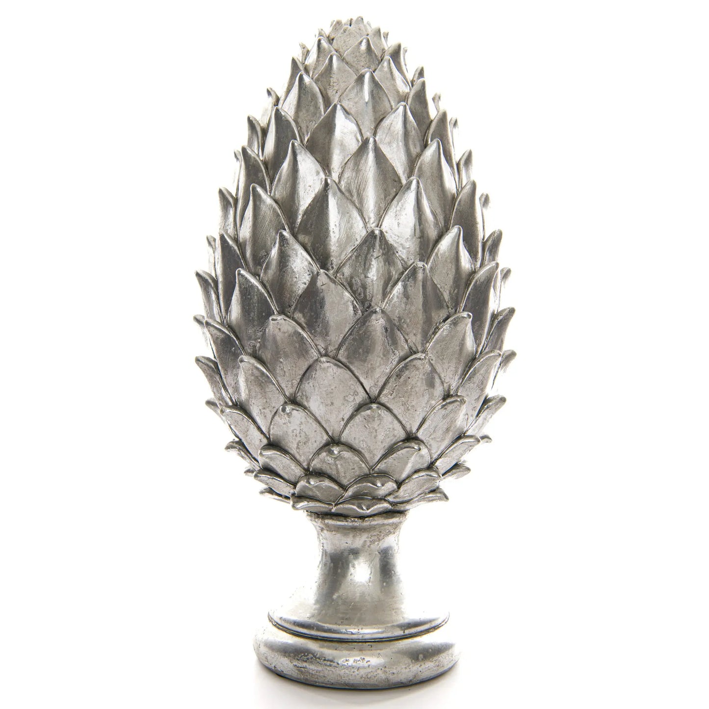Tall Large Silver Pinecone Finial Makur Interior