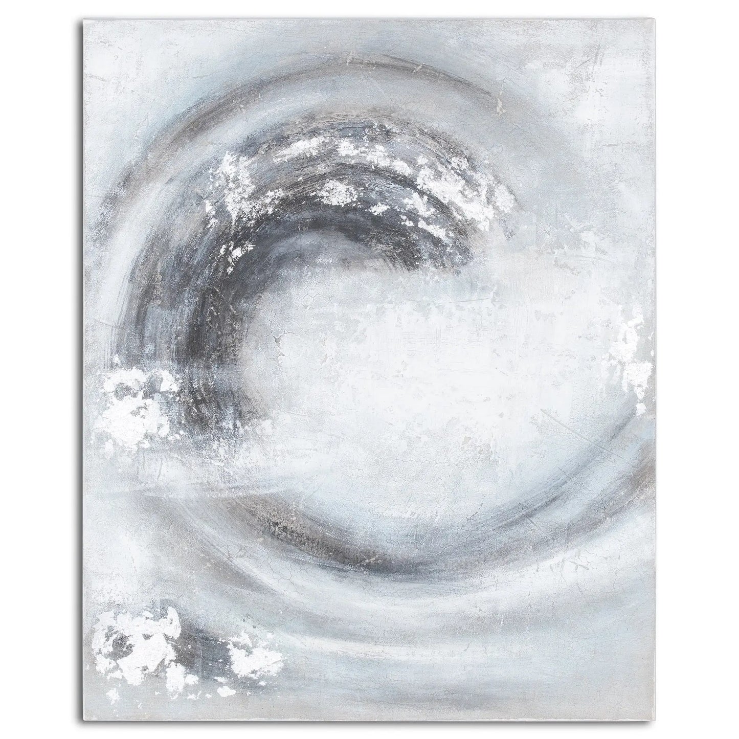 Sierra Silver And Grey Hand Painted Canvas Makur Interior