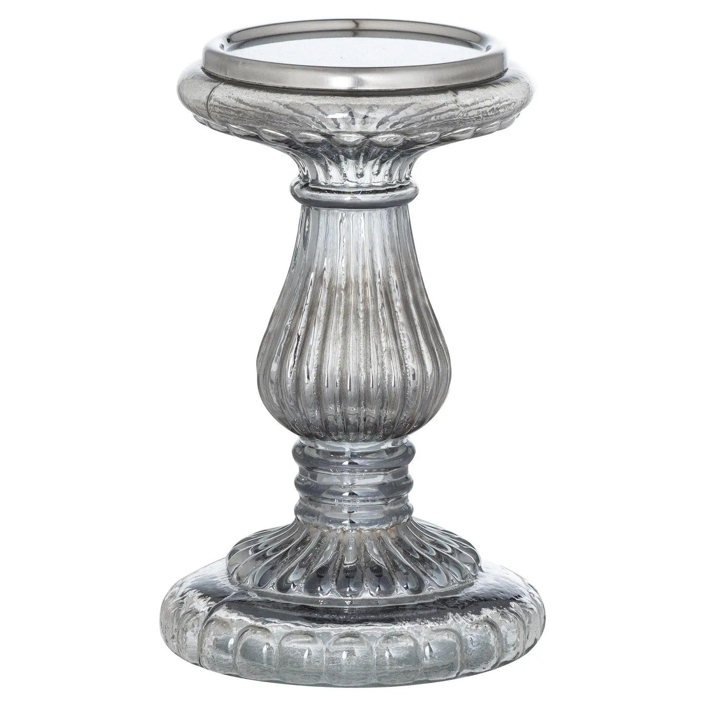 Smoked Midnight Small Candle Pillar Makur Interior