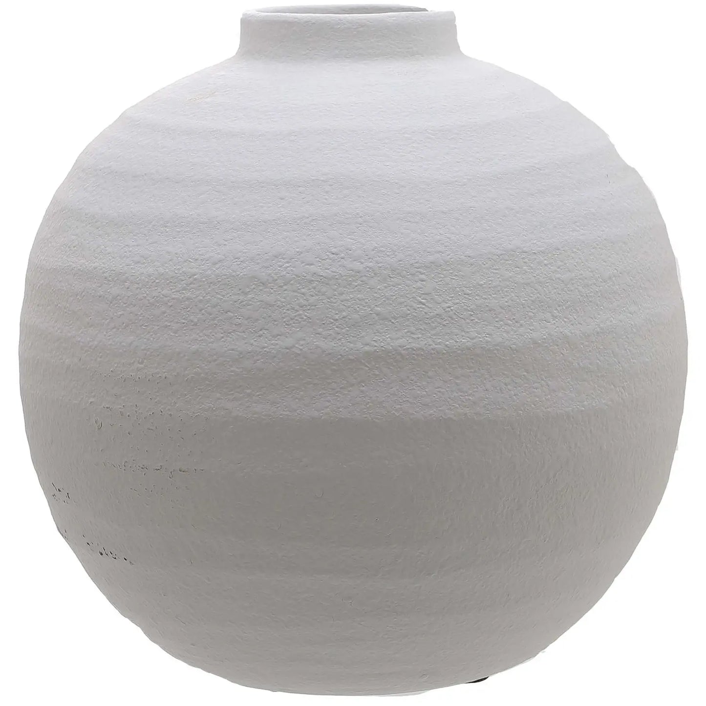 Tiber Matt White Ceramic Vase Makur Interior