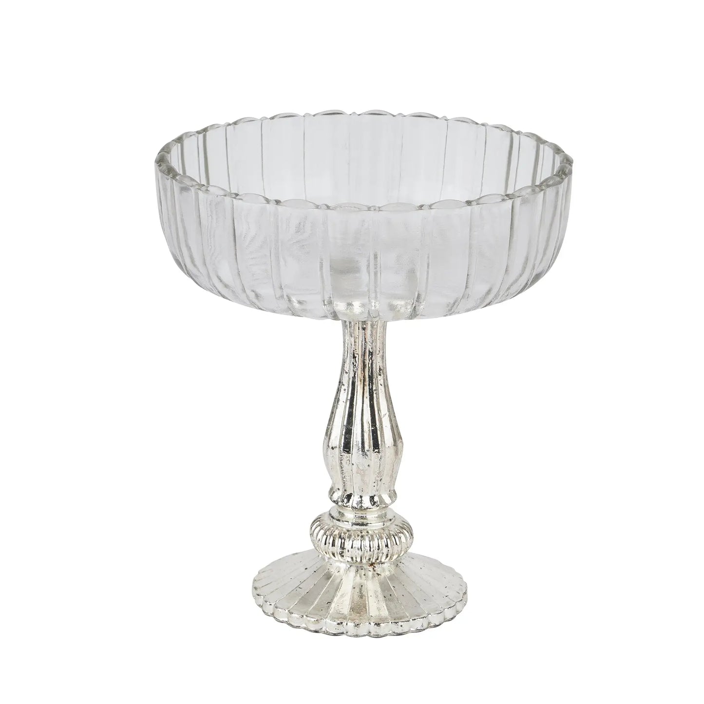 Medium Fluted Glass Display Bowl Makur Interior