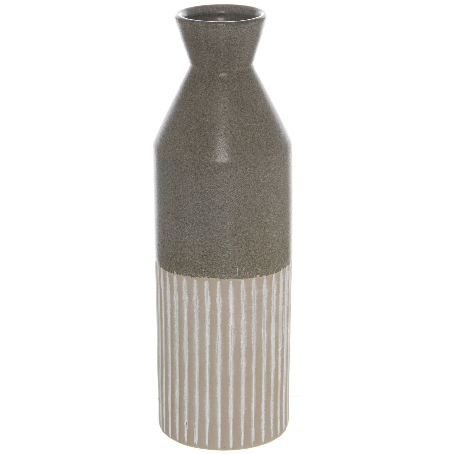 Mason Collection Grey Ceramic Ellipse Tall Vase Makur Interior