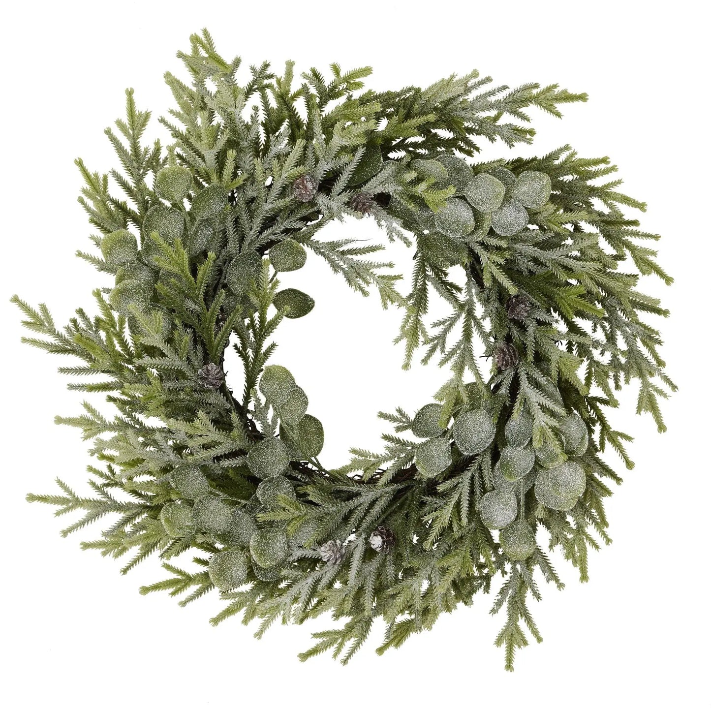 Frosted Pine And Eucalyptus Wreath Makur Interior