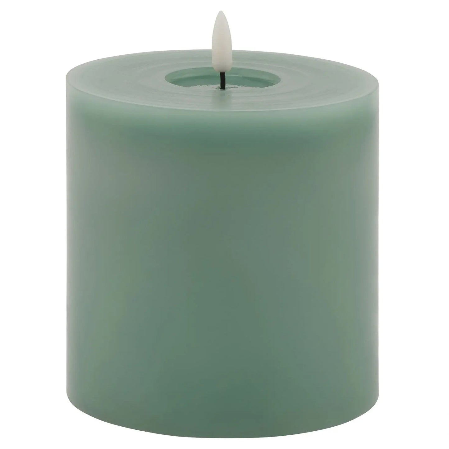 Luxe Collection Melt Effect 5x5 Sage LED Wax Candle Makur Interior