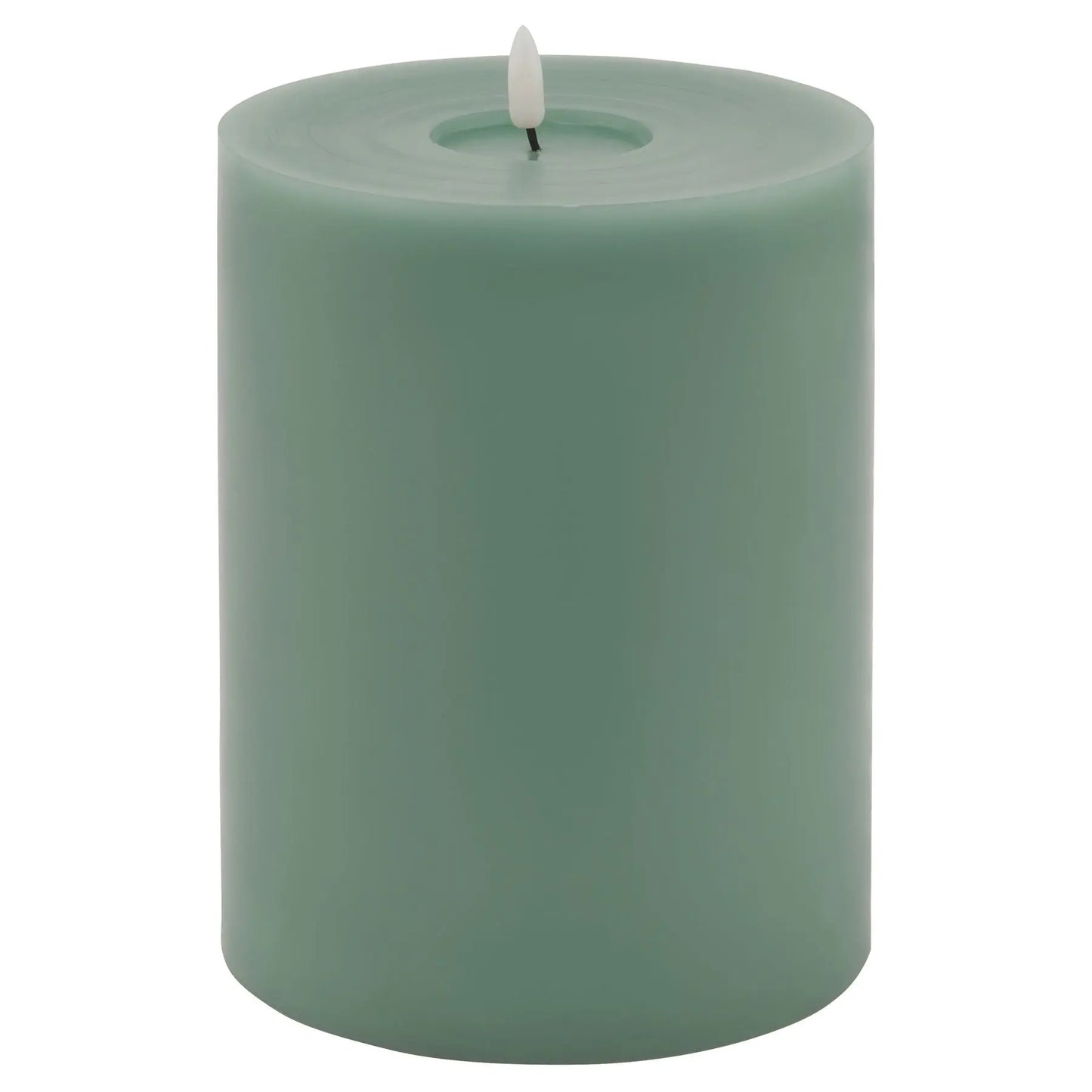 Luxe Collection Melt Effect 6x8 Sage LED Wax Candle Makur Interior