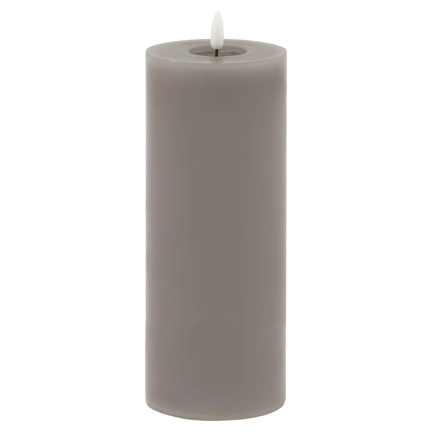 Luxe Collection Melt Effect 3.5x9 Grey LED Wax Candle Makur Interior