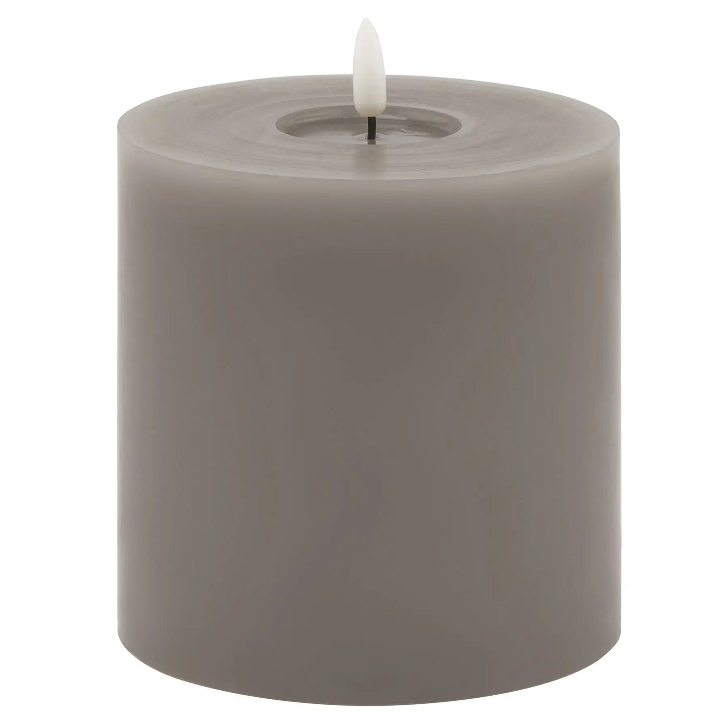 Luxe Collection Melt Effect 5x5 Grey LED Wax Candle Makur Interior