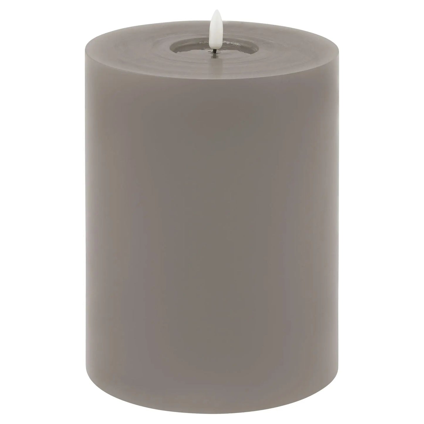Luxe Collection Melt Effect 6x8 Grey LED Wax Candle Makur Interior