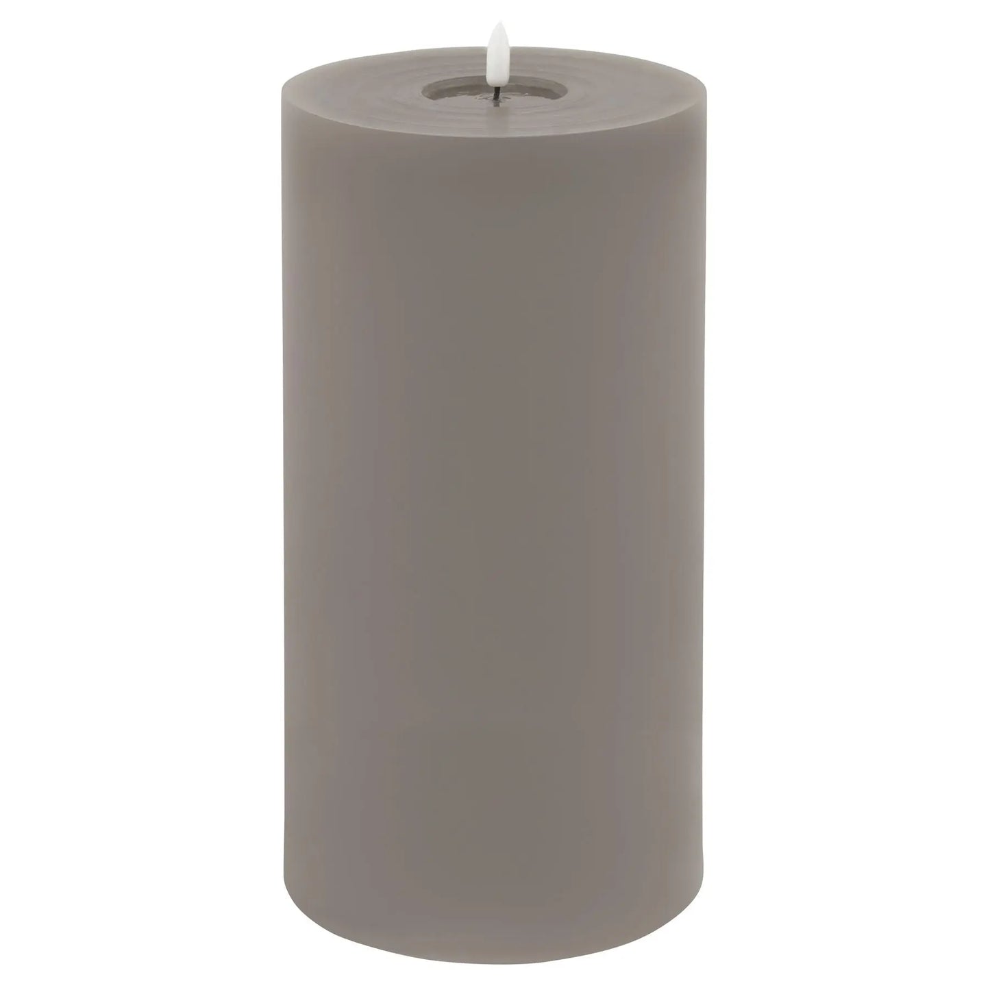 Luxe Collection Melt Effect 6x12 Grey LED Wax Candle Makur Interior