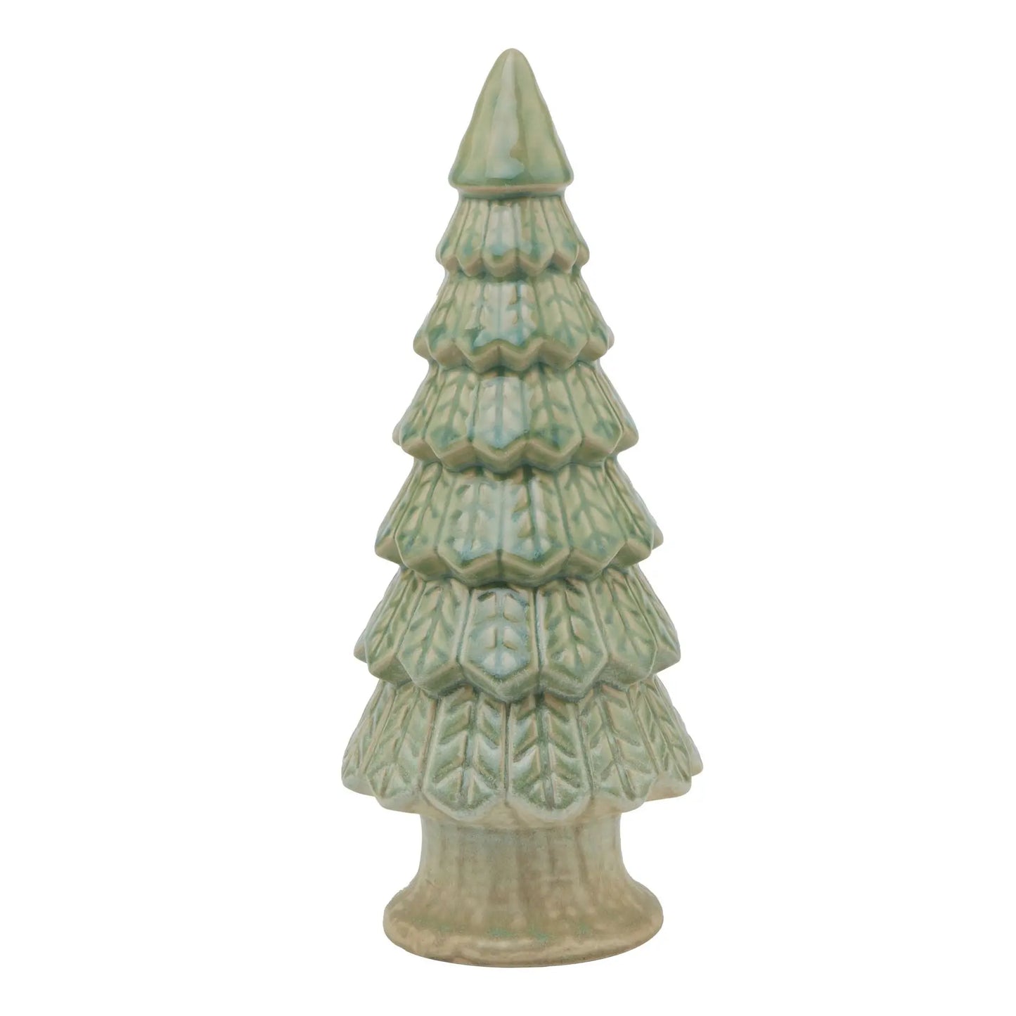 Light Green Ceramic Fir Tree With Base Makur Interior