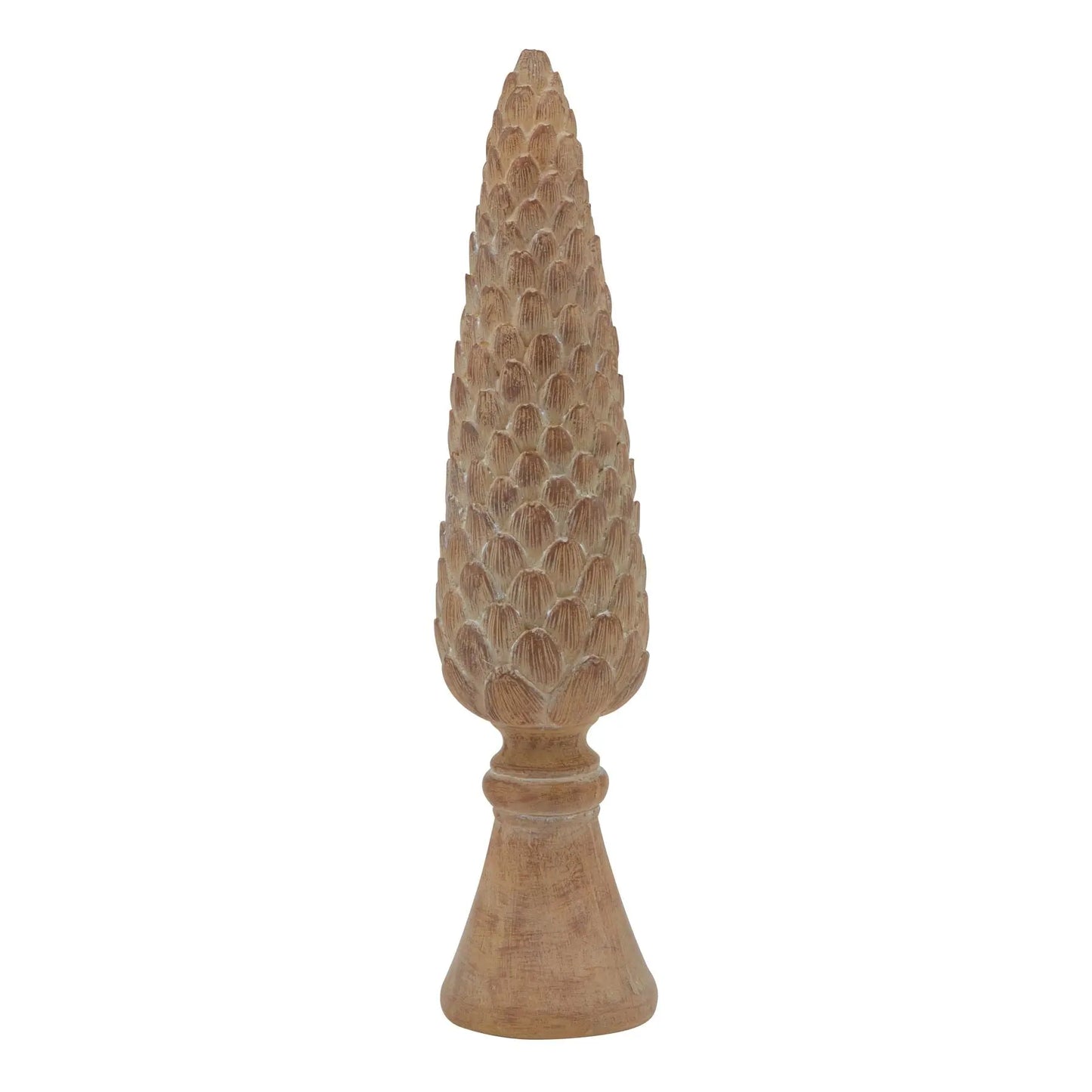 Large Pinecone Sculpture On Base Makur Interior