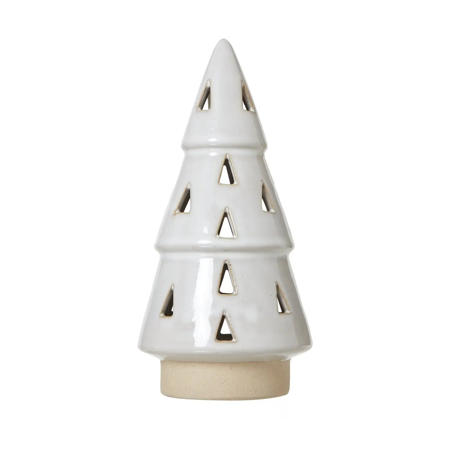 Medium White Ceramic Cut-Out Tree With LED Lights Makur Interior
