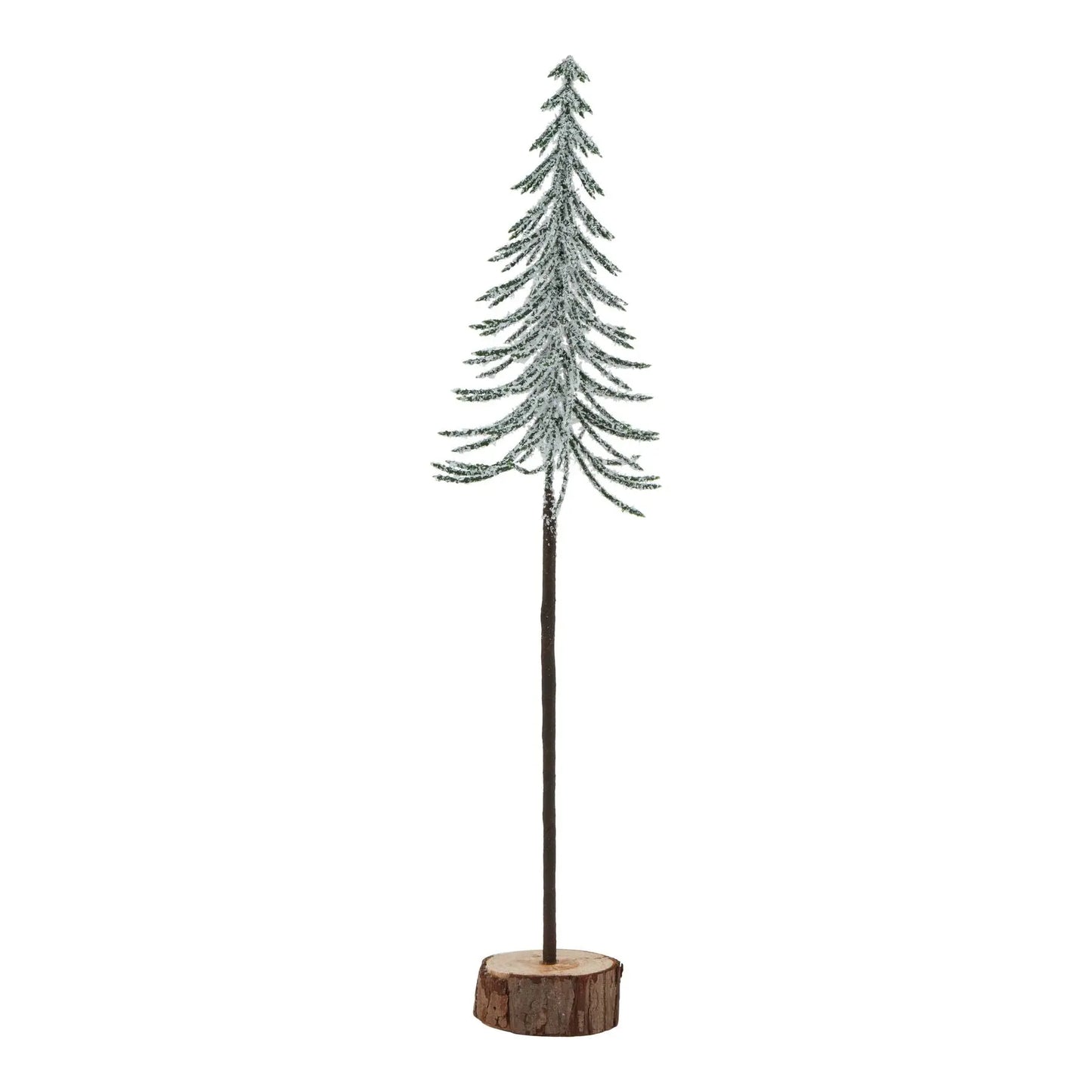 Large Snowy Spindle Tree In Wood Log Makur Interior
