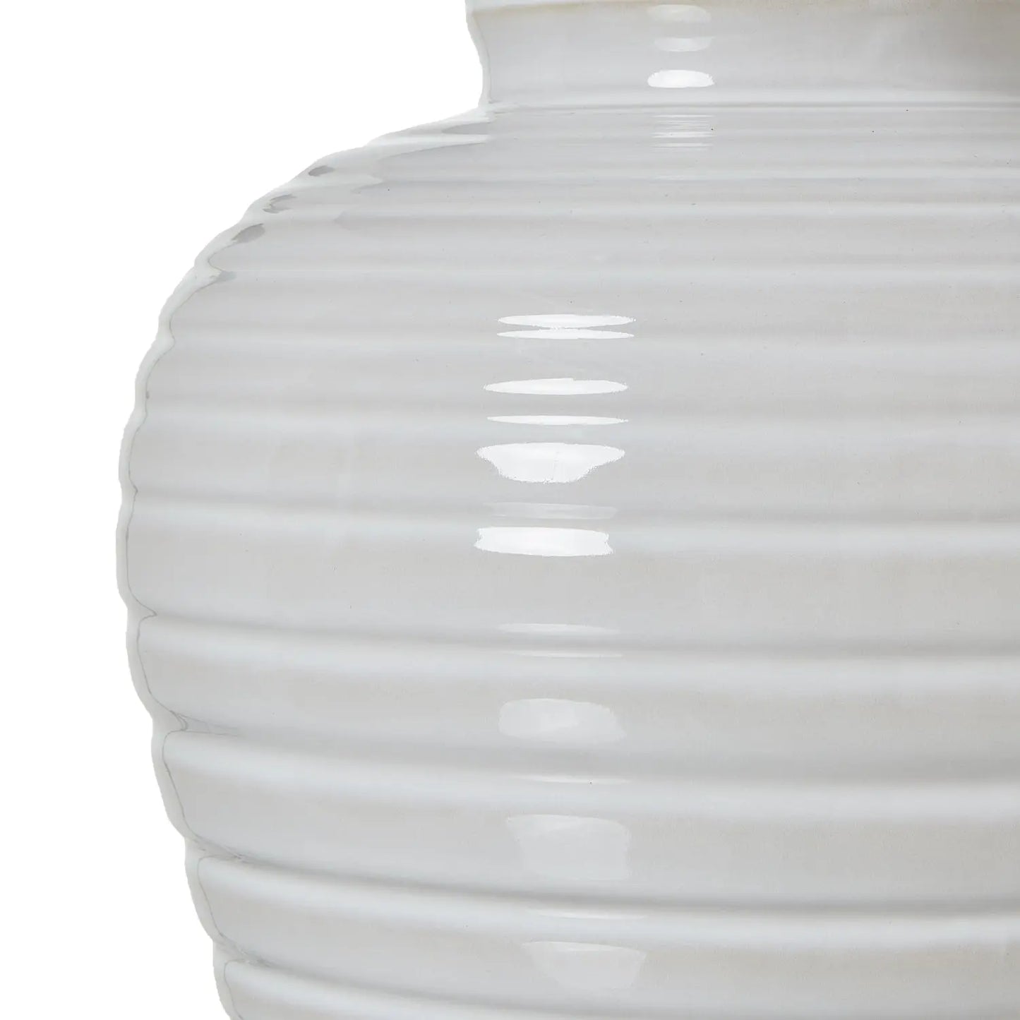 White Ceramic Pot Lamp With Linen Shade Makur Interior