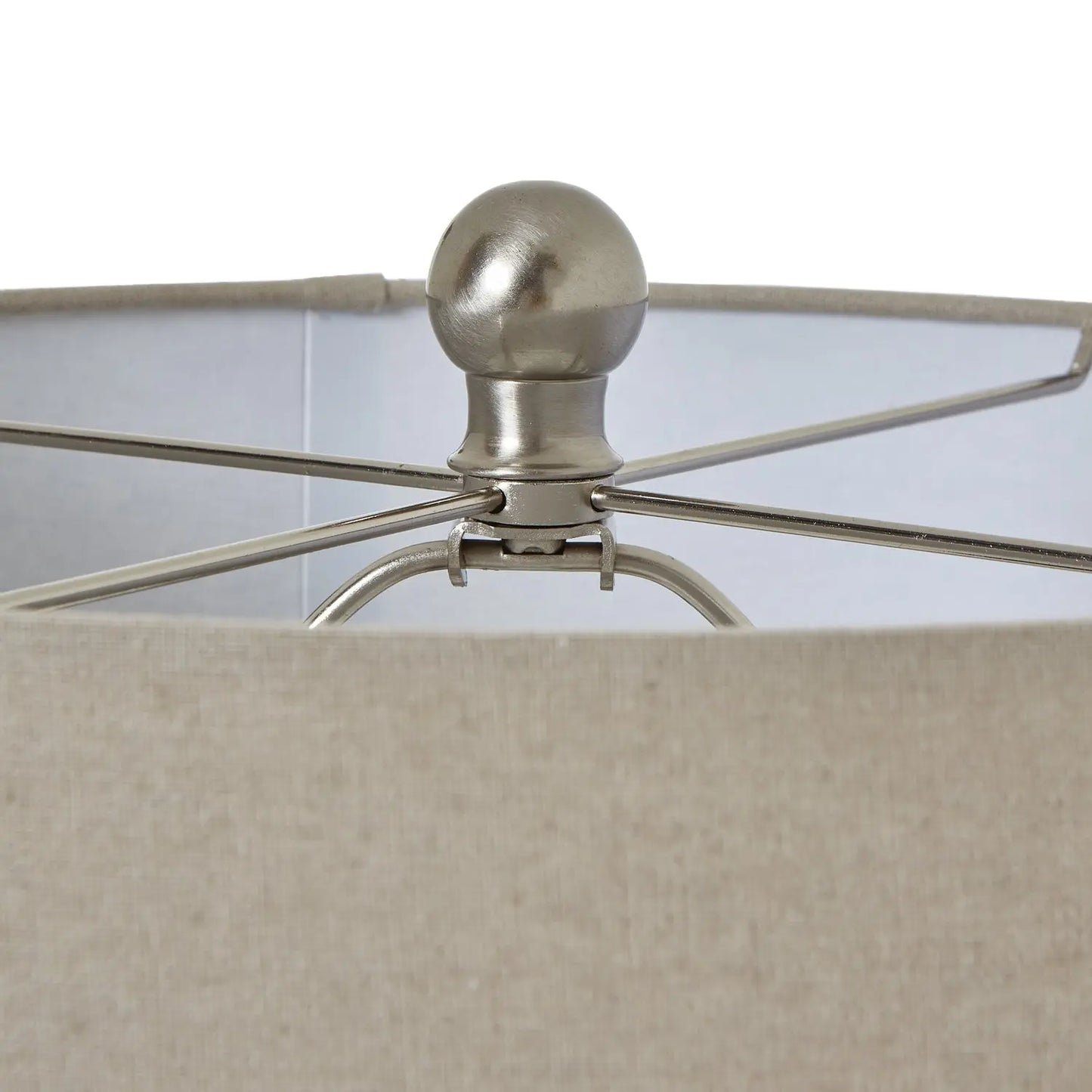 Squat White Beaded Ceramic Lamp With Linen Shade Makur Interior