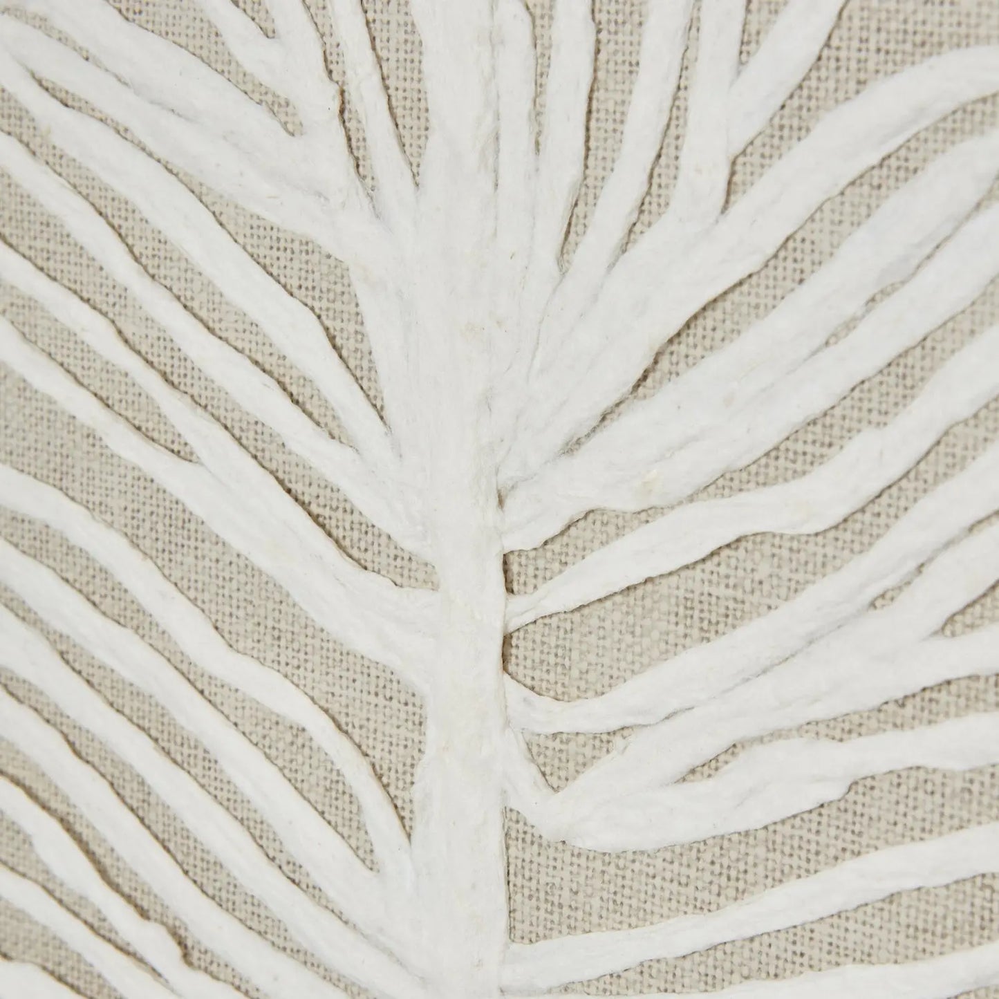 Large Plume White Feather Art Mounted In Beaded Frame Makur Interior