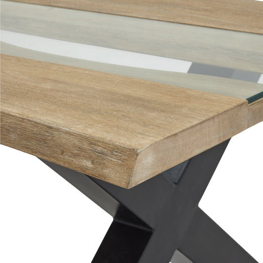 Live Edge Coffee Table - Collection Light Acacia River Makur Interior