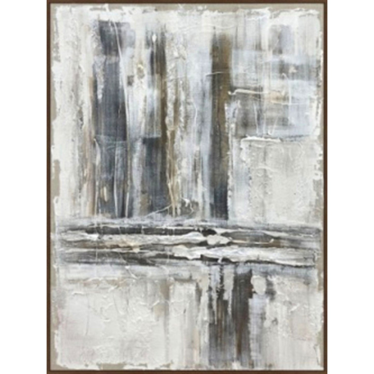 Outlook Hand Painted Canvas In Frame Makur Interior