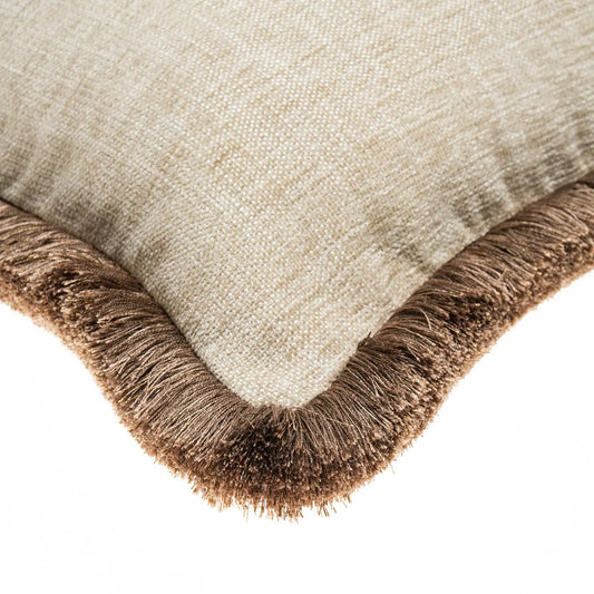 Almond Cushion with Clove Fringe Onacara
