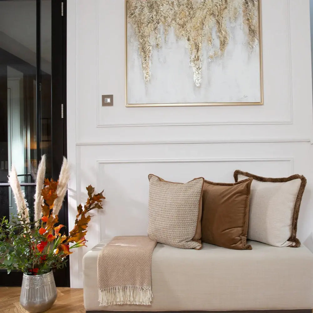 Caramel Luxury Cushion with cuff Onacara