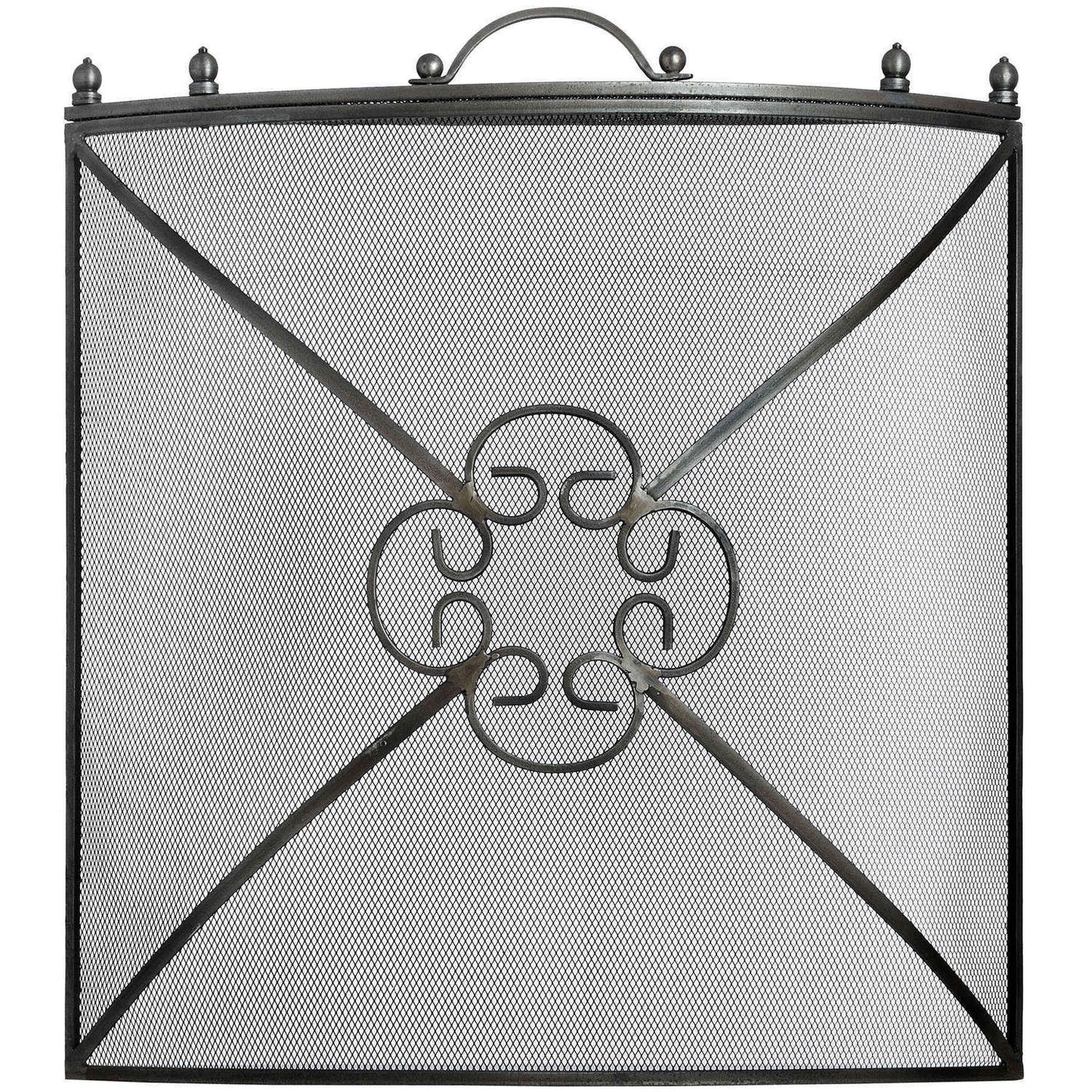 Mesh Fireguard in Antique Pewter Effect Finish Makur Interior