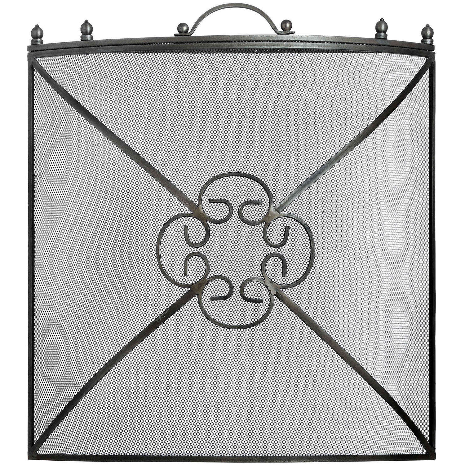 Mesh Fireguard in Antique Pewter Effect Finish Makur Interior