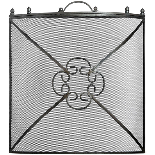 Mesh Fireguard in Antique Pewter Effect Finish Makur Interior