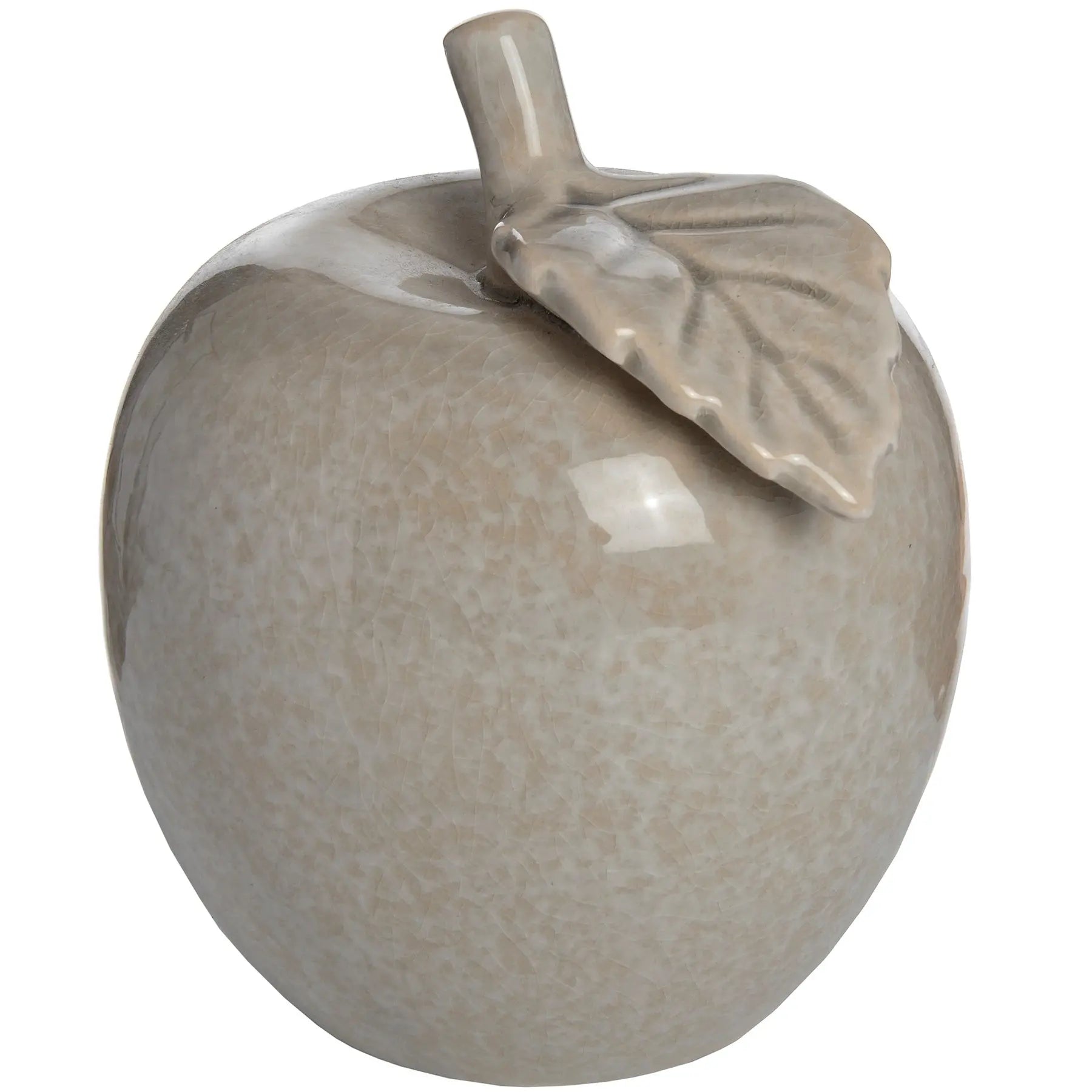 Antique Grey Small Ceramic Apple Makur Interior