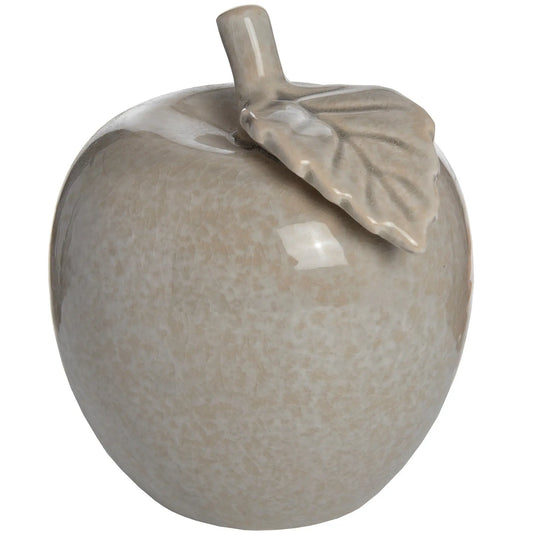 Antique Grey Small Ceramic Apple Makur Interior
