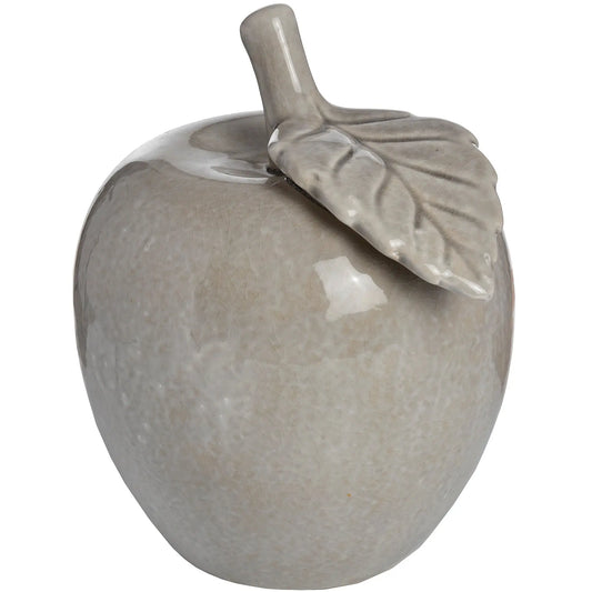 Antique Grey Large Ceramic Apple Makur Interior