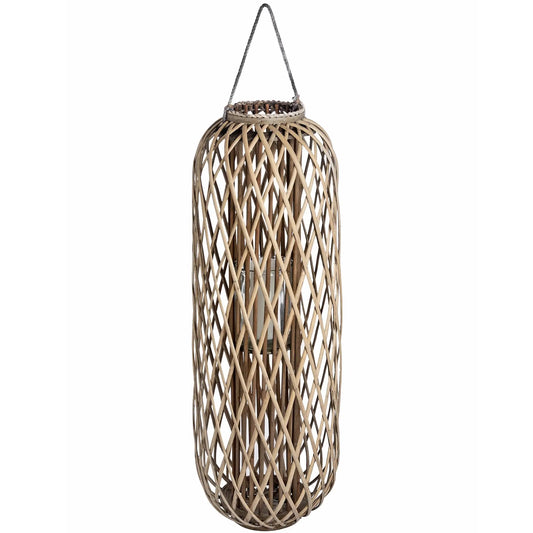Huge Standing Wicker Lantern Makur Interior
