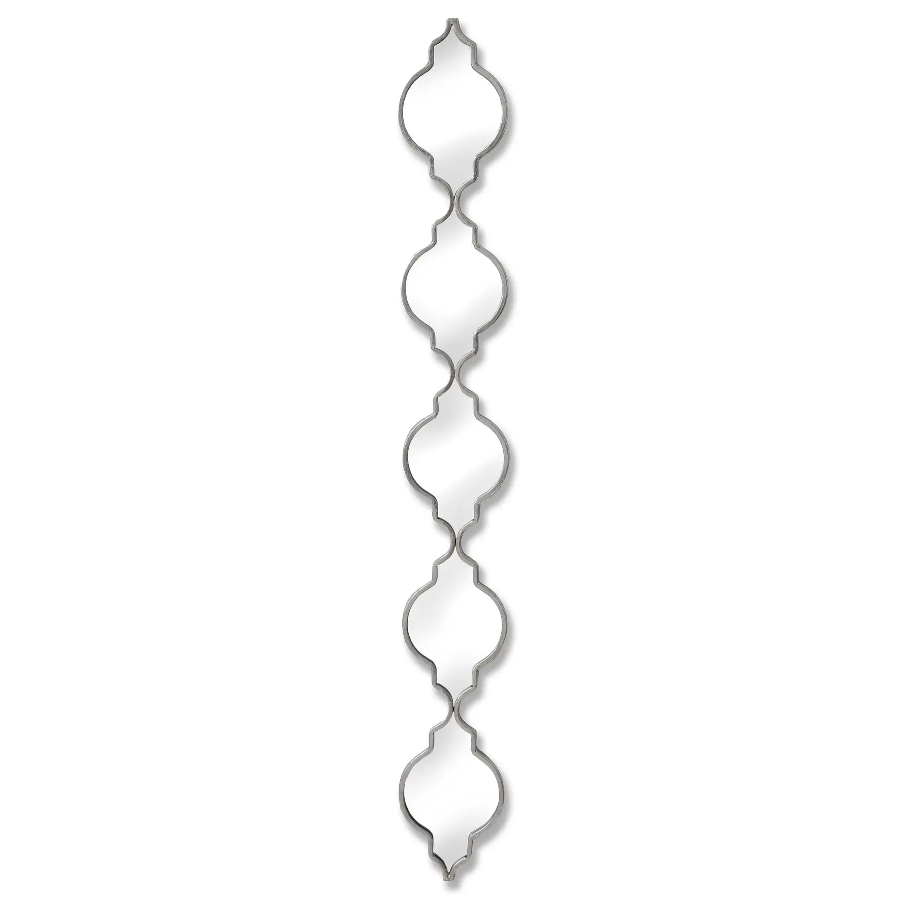 Silver Quarterfoil Decorative Hanging Mirror Makur Interior