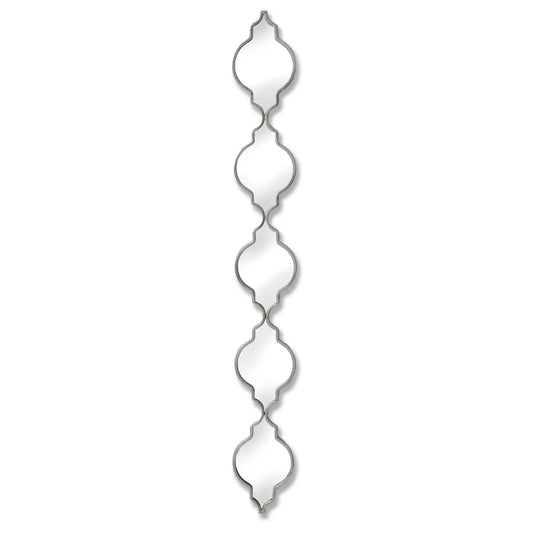 Silver Quarterfoil Decorative Hanging Mirror Makur Interior