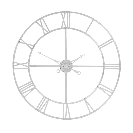 Large Silver Foil Skeleton Wall Clock Makur Interior
