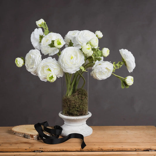 White Ranunculus Spray Makur Interior