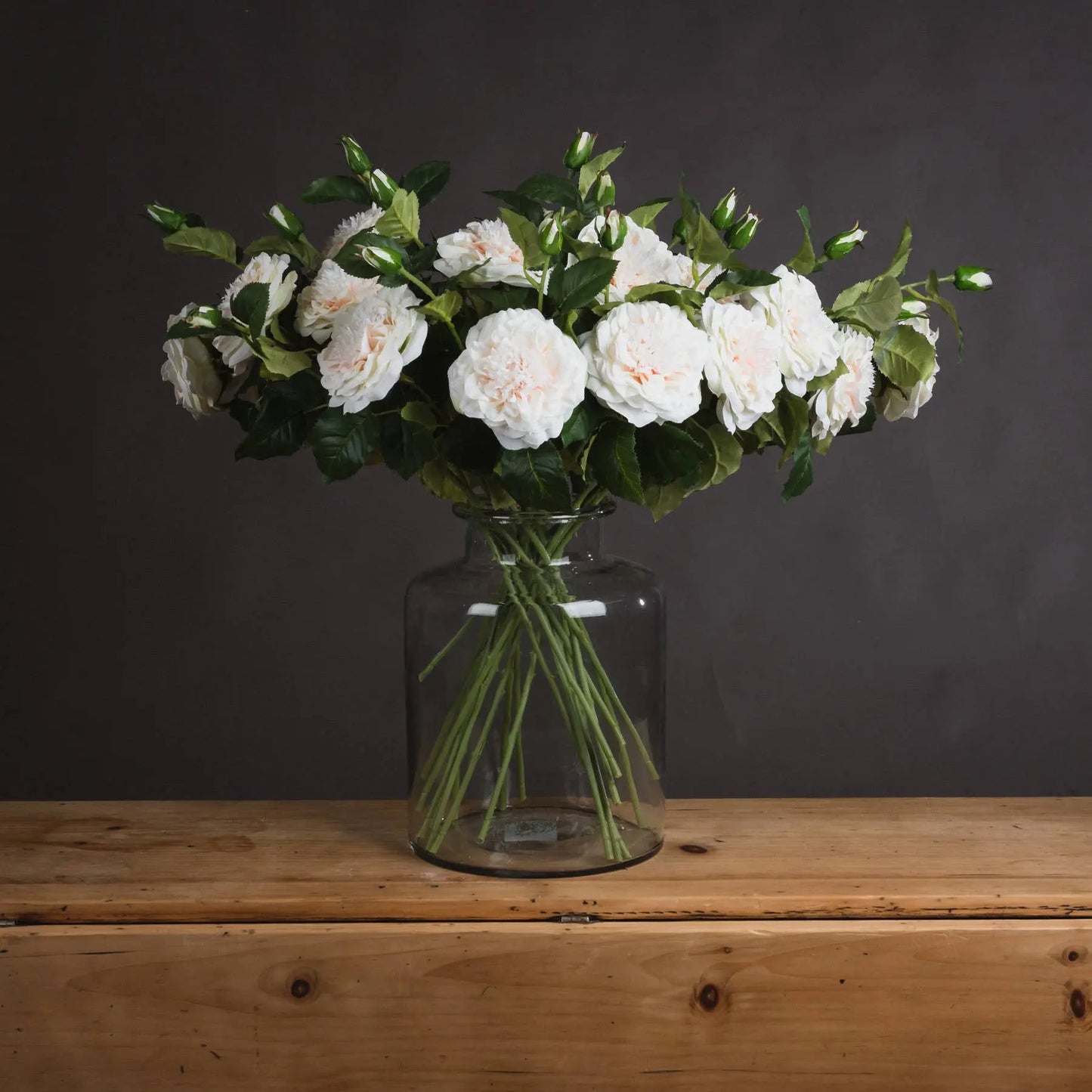 White Garden Rose Spray Makur Interior