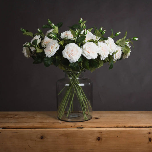 White Garden Rose Spray Makur Interior
