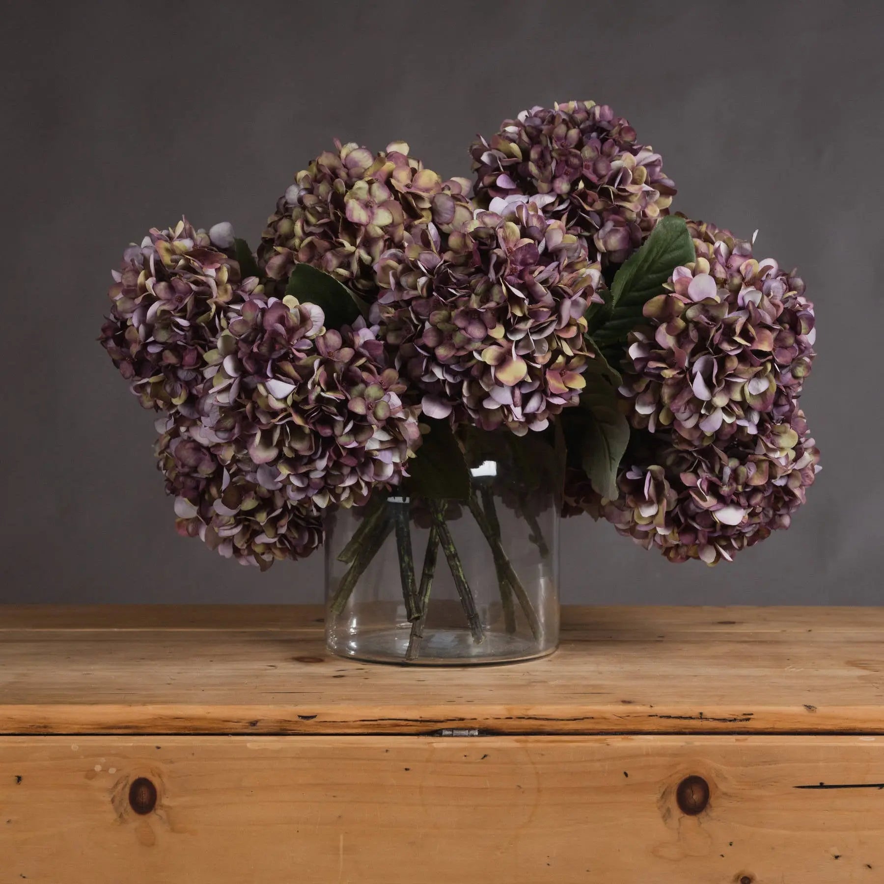 Autumn Burgundy Hydrangea Makur Interior