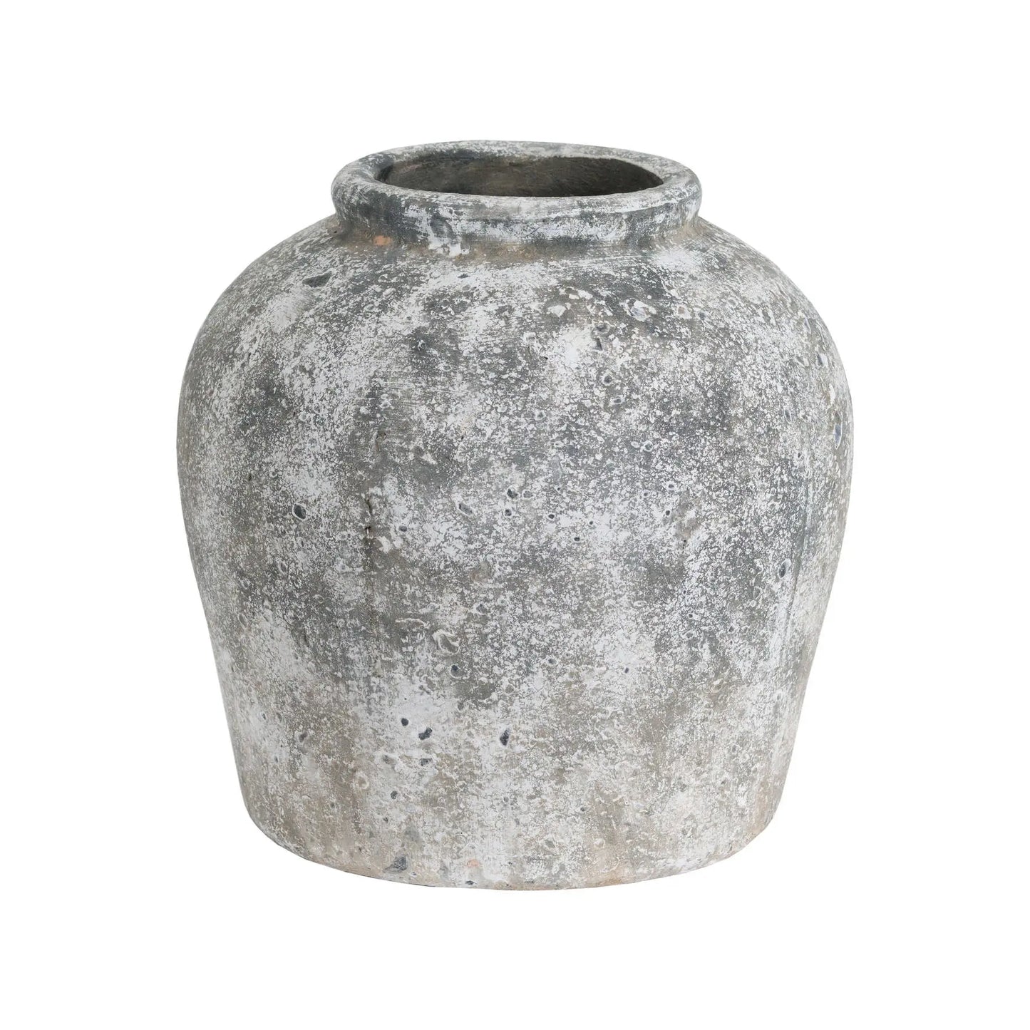 Aged Stone Ceramic Vase Makur Interior