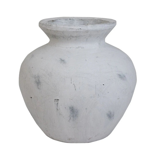 Darcy Antique White Vase Makur Interior