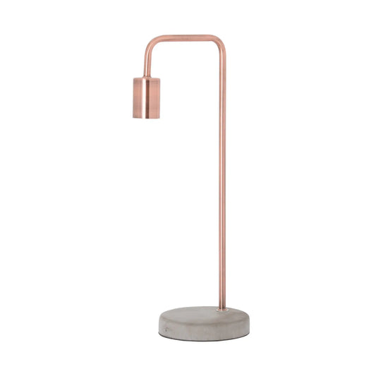 Copper Industrial Lamp With Stone Base Makur Interior