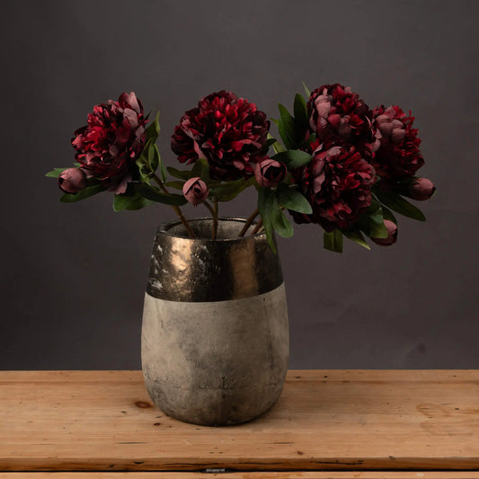 Burgundy Peony Rose Makur Interior