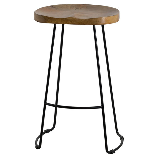 Franklin Hardwood Shaped Bar Stool Makur Interior