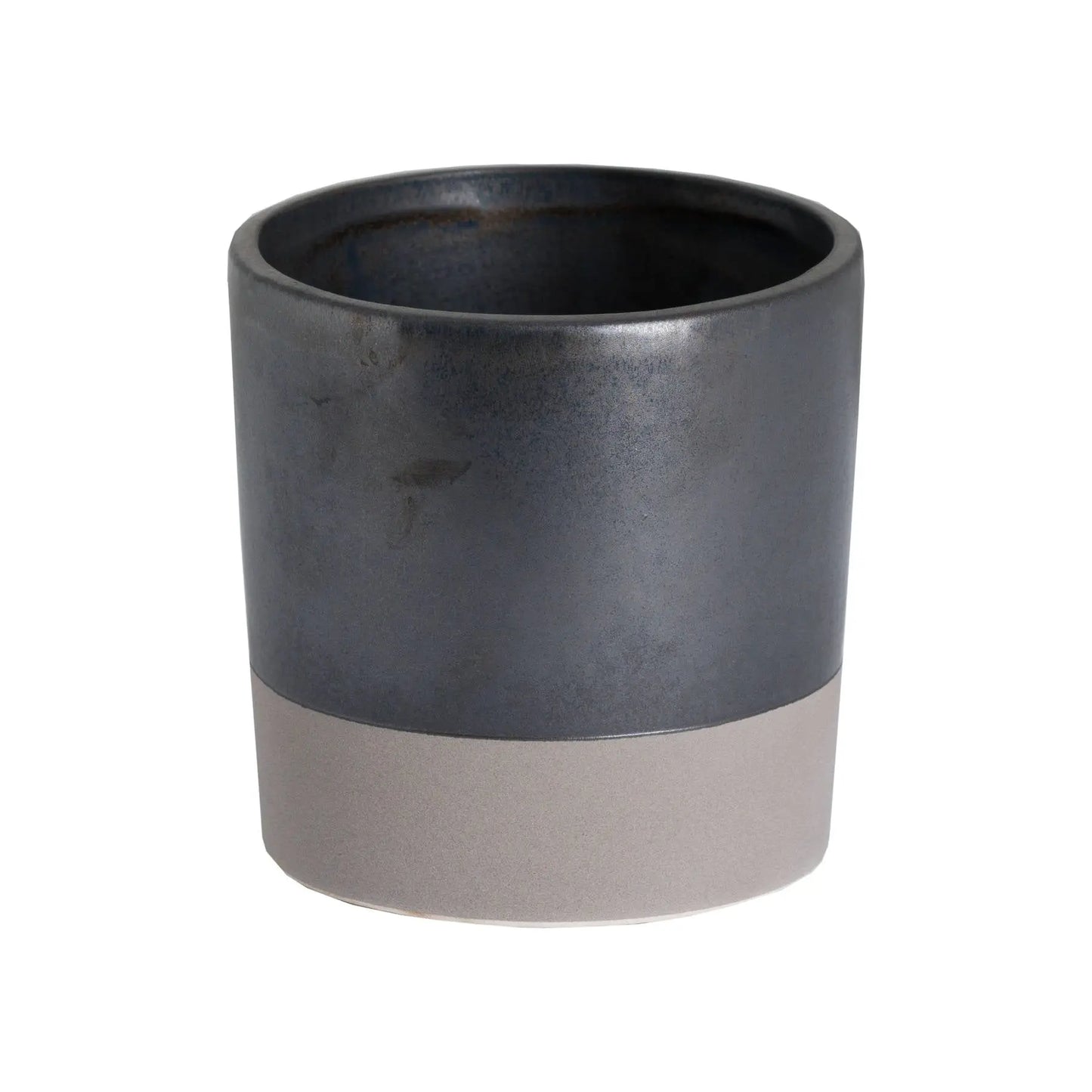 Metallic Grey Ceramic Planter Makur Interior