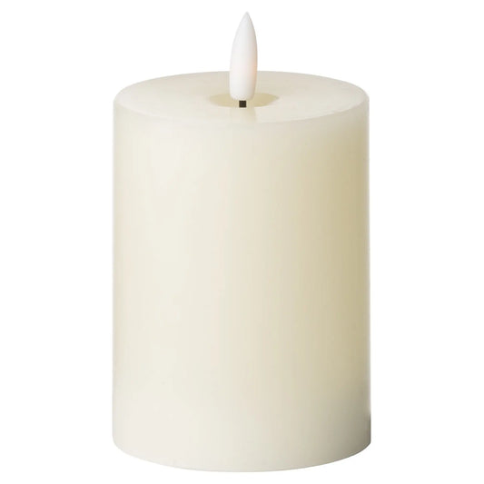 Luxe Collection Natural Glow 3 x 4 LED Cream Candle Makur Interior