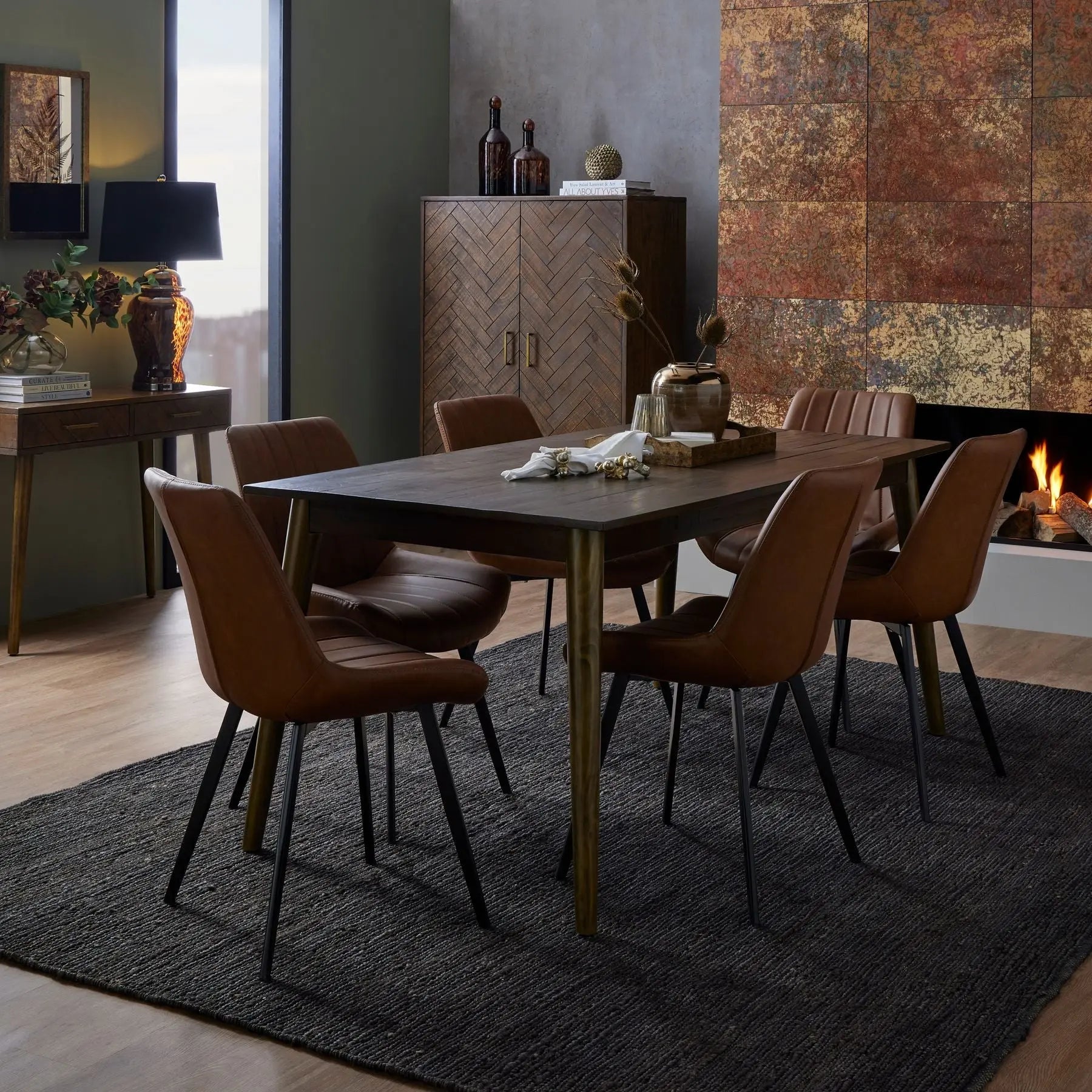 Malmo Tan Dining Chair Makur Interior