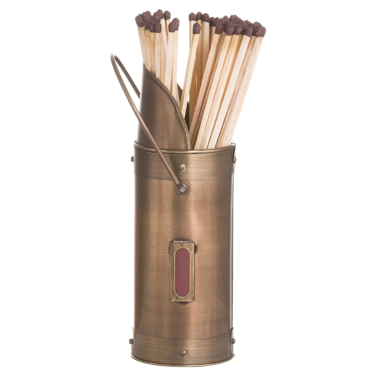 Antique Bronze Matchstick Holder With 60 Matches Makur Interior